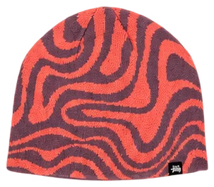 Coral wave beanie